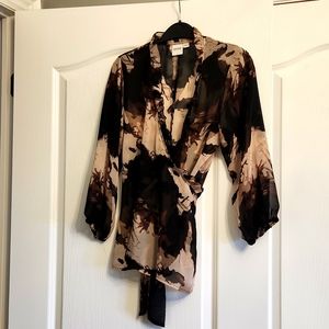 Sheer chiffon blouse size S
